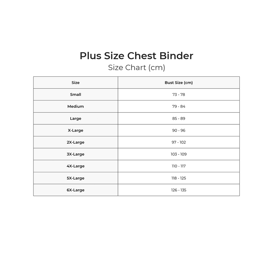 Plus Size Chest Binder Chest Binder for Large Chests FREE Shipping